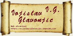 Vojislav Glavonjić vizit kartica
